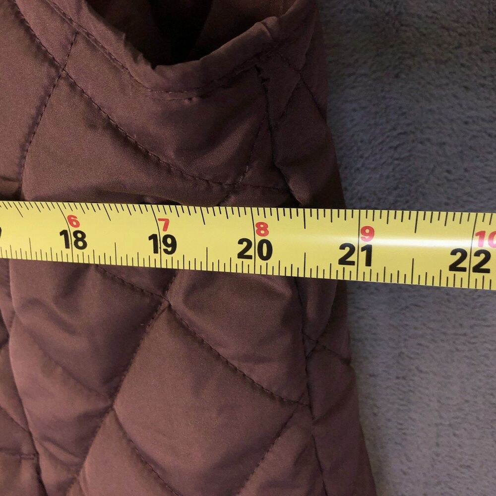 Lands End Quilted Vest Womens Size XL Brown Full Zip Pockets Outdoors NEW - Picture 5 of 7